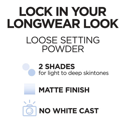 L'Oreal Paris Infallible Tinted Loose Setting Powders – Matte Finish, Lightweight, No White Cast, 2 Shades