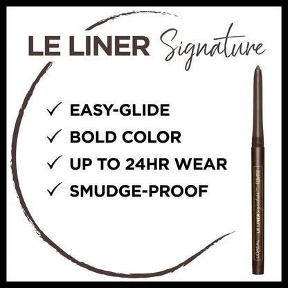 L'Oreal Paris Le Liner Signature Mechanical Eyeliner – Brown Denim, Waterproof, 24Hr Wear