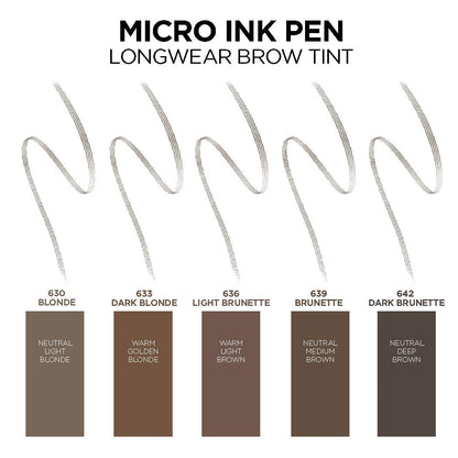 L'Oreal Paris Micro Ink Pen by Brow Stylist - Longwear Brow Tint, Hair-Like Effect, 48HR, Dark Brunette