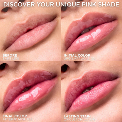 L'Oreal Paris Plump Ambition pH Hyaluron Lip Oil – Color-Changing Lip Tint, 24HR Hydration, Berry Noir