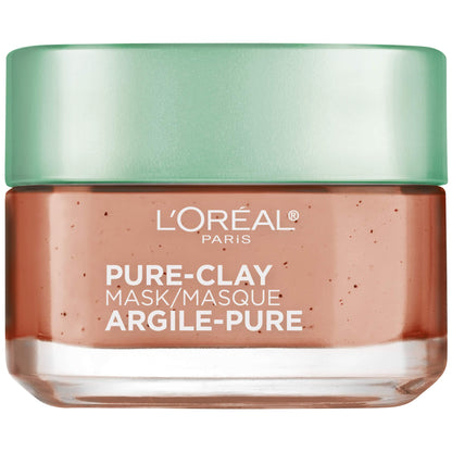L'Oreal Paris Pure Clay Mask with Red Algae - Exfoliate & Refine Pores | 1.7 oz
