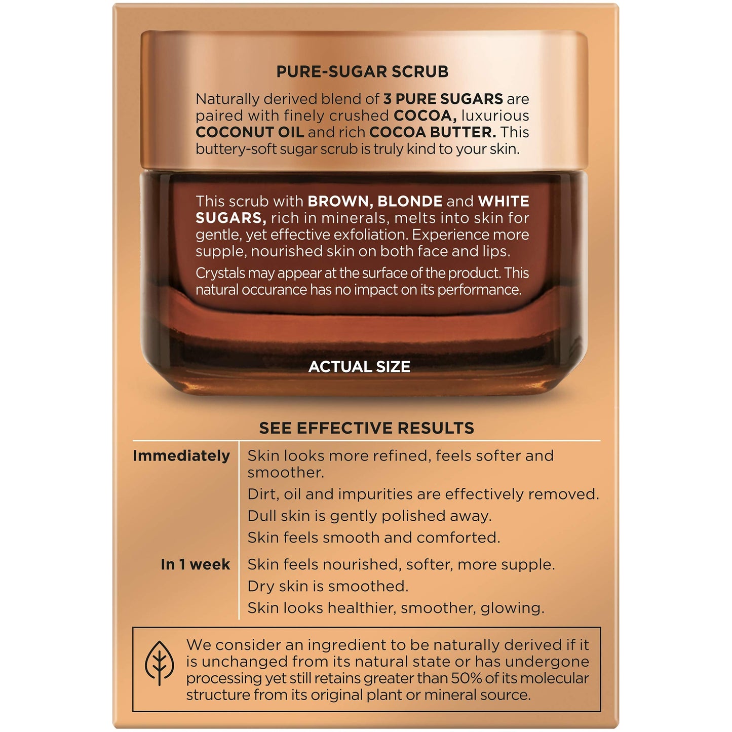 L'Oreal Paris Pure Sugar Scrub Nourish and Soften – Exfoliating Facial and Lip Scrub, 1.7 oz