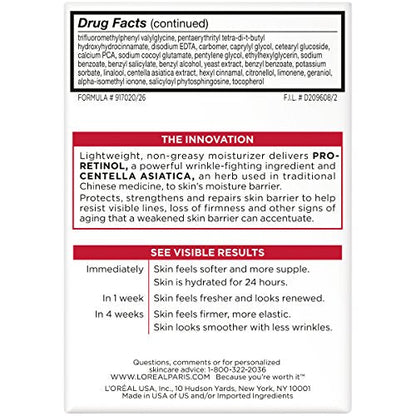 L'Oreal Paris Revitalift SPF 25 Day Moisturizer – Pro-Retinol + Centella
