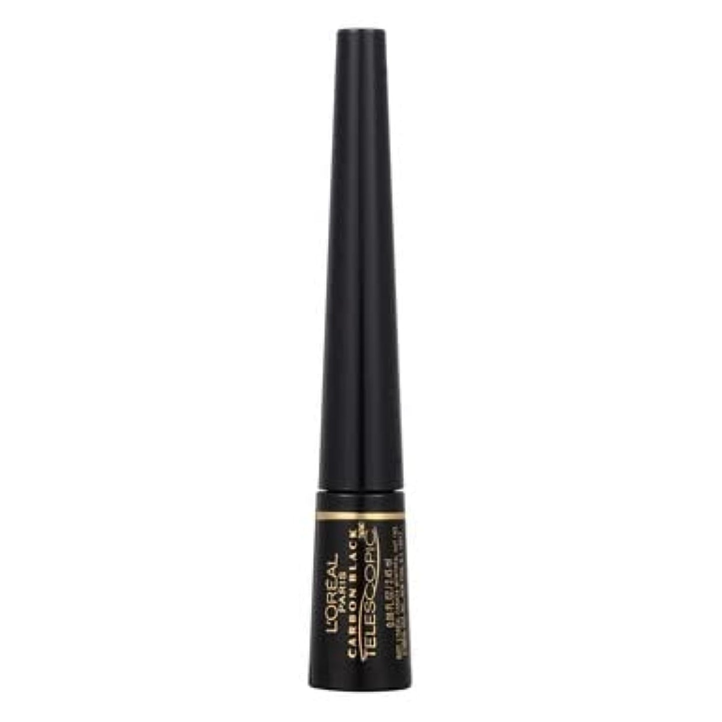 L'Oreal Paris Telescopic Precision Liquid Eyeliner - Carbon Black, 0.08 oz | Smudge-Proof & Long-Lasting