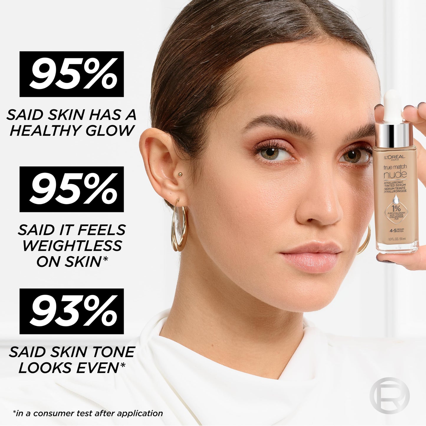 L'Oreal Paris True Match Nude Hyaluronic Serum Foundation Rich Medium 4.5-5.5 – 1 fl oz