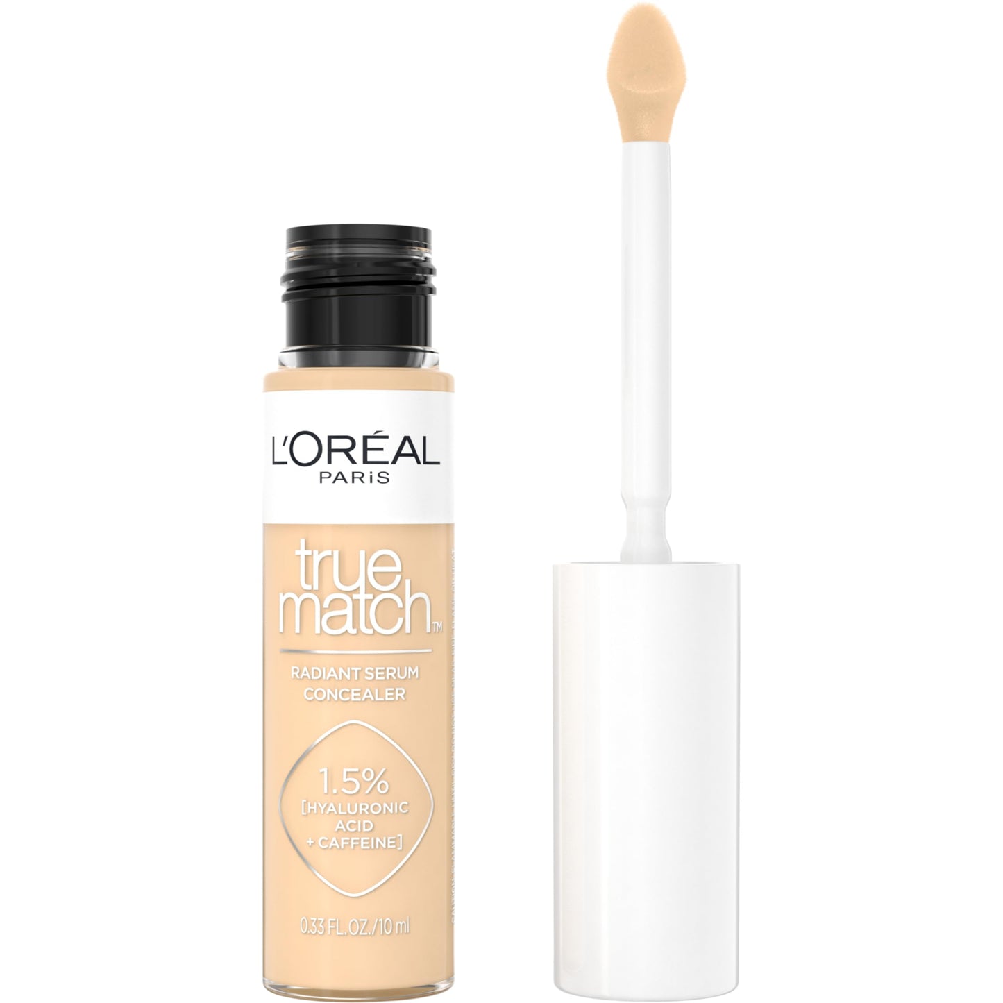 L'Oreal Paris True Match Radiant Serum Concealer – Hyaluronic Acid + Caffeine, C3, 0.33 oz
