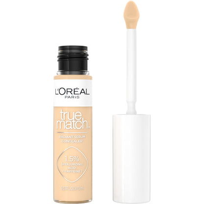 L'Oreal Paris True Match Radiant Serum Concealer – Hyaluronic Acid + Caffeine, C3, 0.33 oz