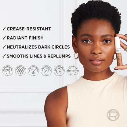 L'Oreal Paris True Match Radiant Serum Concealer – Hyaluronic Acid + Caffeine, N8, 0.33 oz
