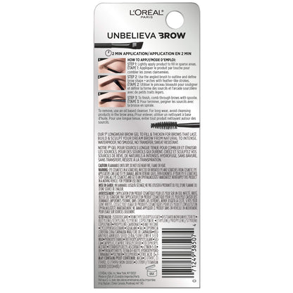 L'Oréal Paris Unbelieva-Brow Longwear Waterproof Tinted Brow Gel - Black, 0.15 fl oz
