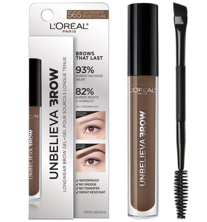 L'Oreal Paris Unbelieva-Brow Longwear Waterproof Tinted Brow Gel – Light Brunette (0.15 oz)