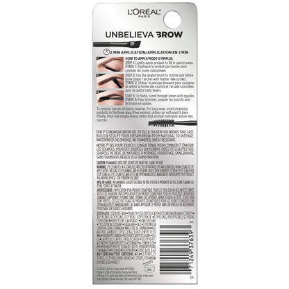 L'Oreal Paris Unbelieva-Brow Longwear Waterproof Tinted Brow Gel – Light Brunette (0.15 oz)