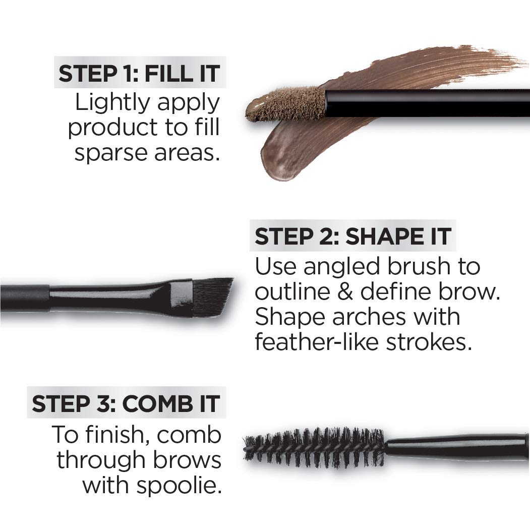 L'Oreal Paris Unbelieva-Brow Longwear Waterproof Tinted Brow Gel – Brunette, 0.15 oz