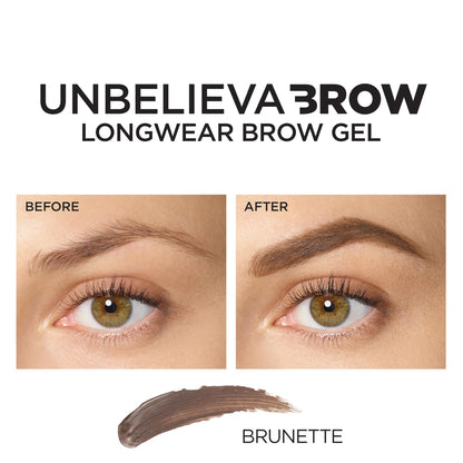 L'Oreal Paris Unbelieva-Brow Longwear Waterproof Tinted Brow Gel – Brunette, 0.15 oz