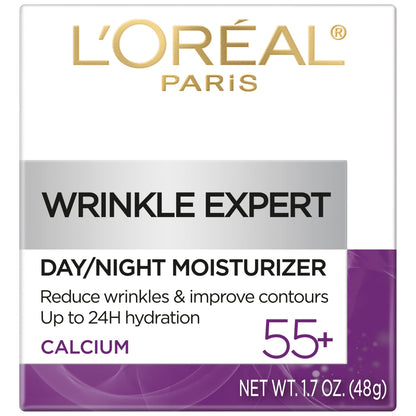 L’Oréal Paris Wrinkle Expert 55+ Anti-Aging Moisturizer with Calcium — Non-Greasy, Suitable for Sensitive Skin