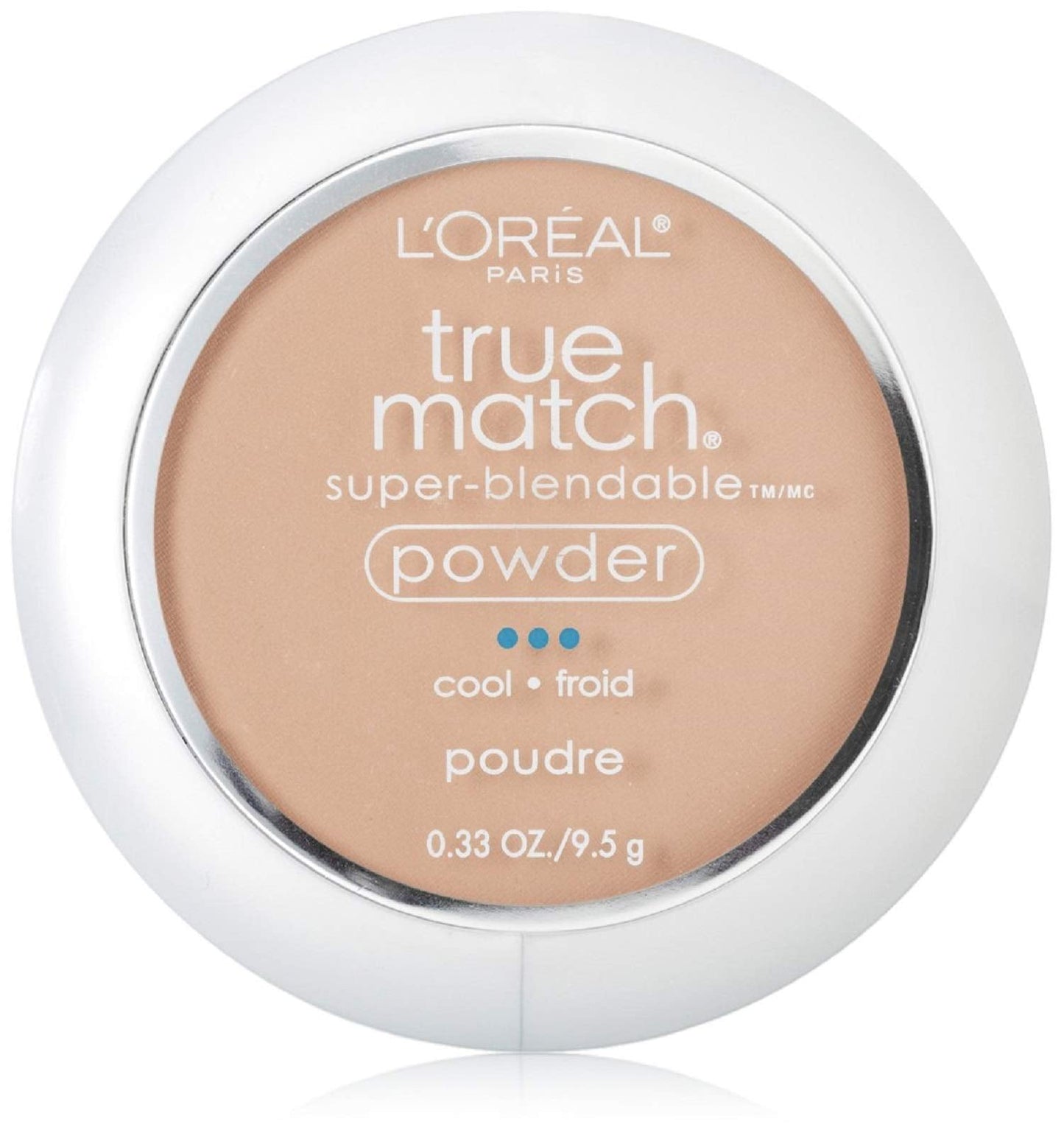L'Oréal Paris True Match Powder Natural Ivory [C2] – 0.33 oz (Pack of 2) | Built‑in Mirror & Applicator