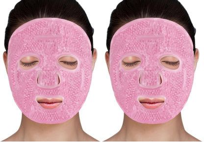 LotFancy Face Ice Pack — Reusable Gel Bead Cold/Hot Mask (Pack of 2)