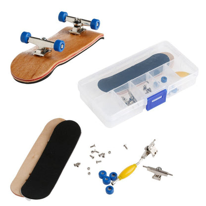 Lottoyday 1 Pack Professional Mini Maple Fingerboard – Wooden Finger Skateboard Toy Set (Black)