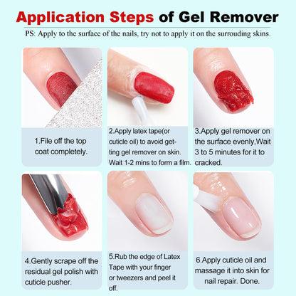 LOUINSTIC Gel Nail Polish Remover Kit — Quick, Acetone-Free Removal in 2–5 Minutes