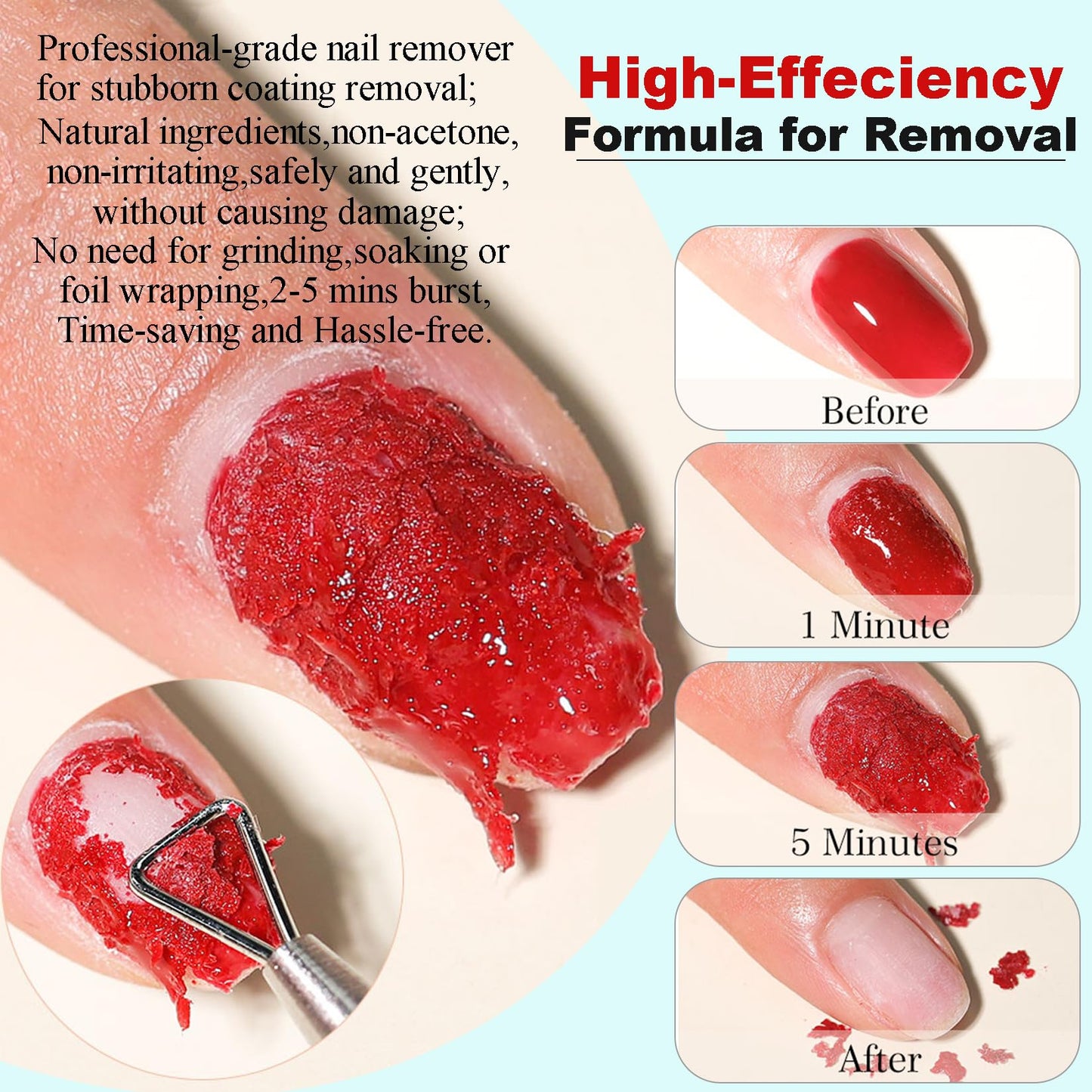 LOUINSTIC Gel Nail Polish Remover Kit — Quick, Acetone-Free Removal in 2–5 Minutes