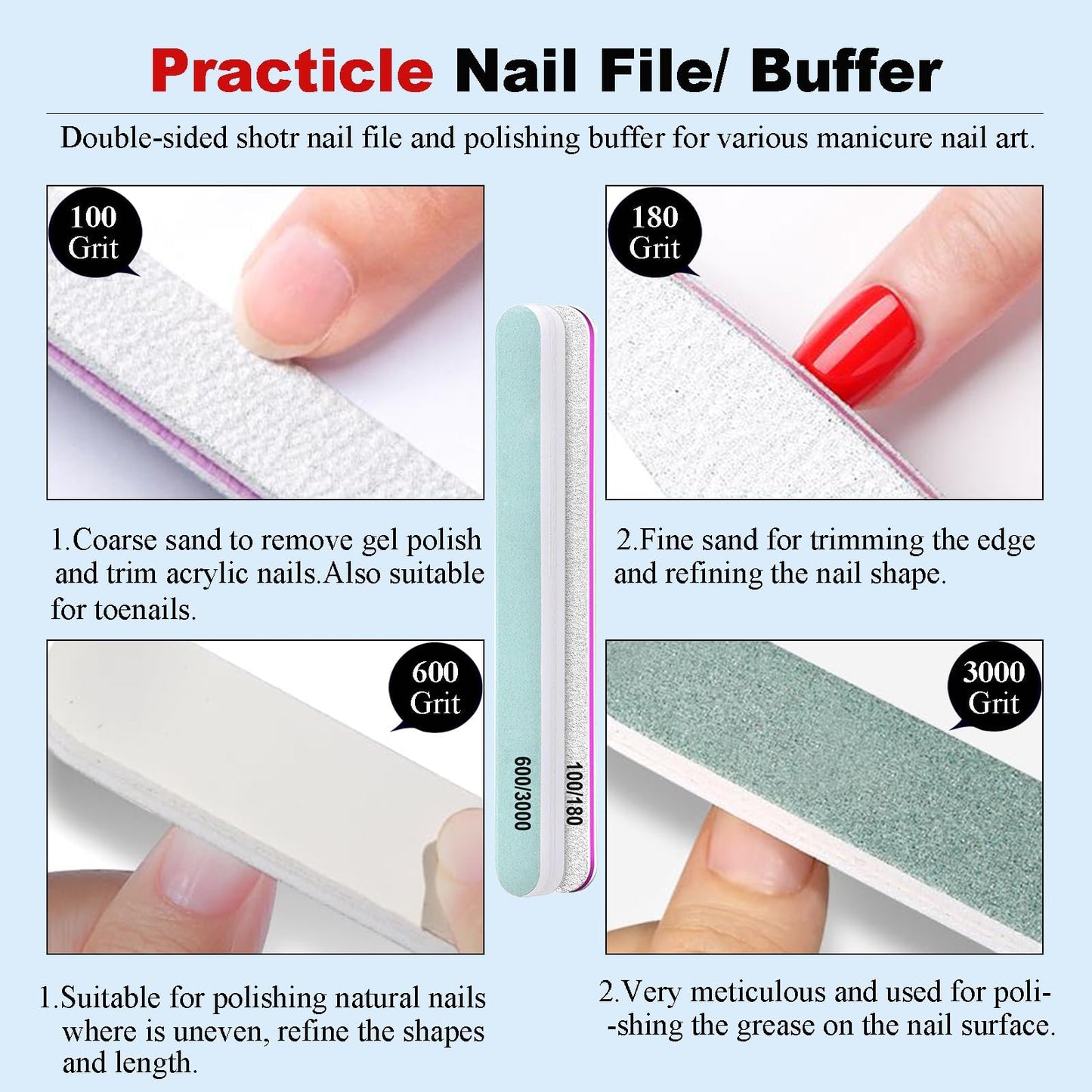 LOUINSTIC Gel Nail Polish Remover Kit – 3x15ml + Nail File | Gentle, Acetone-Free, Easy At-Home Removal