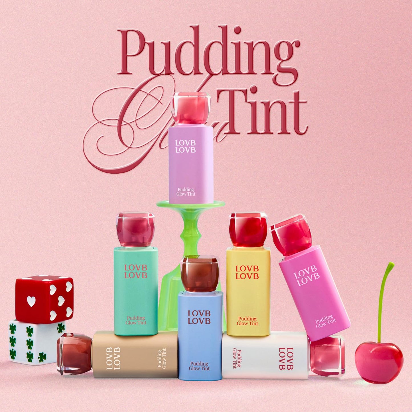 LOVB LOVB Pudding Glow Korean Lip Tint | Long-Lasting Gloss-to-Stain | Non-Sticky Lip Color 0.14 oz | Coco Hazel
