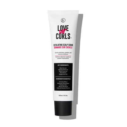 Love Ur Curls Exfoliating Scalp Scrub – Pre-Shampoo Buildup Removal, Peppermint, 150mL