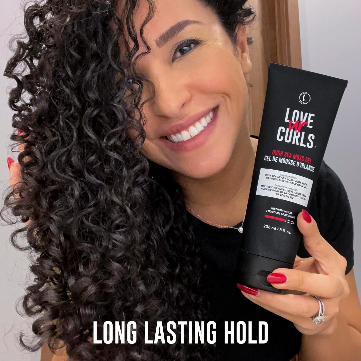 Love Ur Curls Irish Sea Moss Hair Gel — Medium Hold, Vegan & Cruelty-Free, 236mL