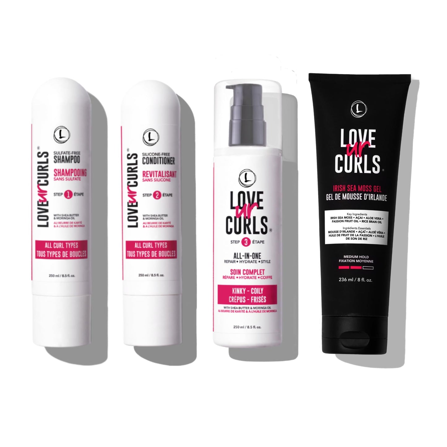 Love Ur Curls: Curl-Defining Shampoo, Conditioner, Styler & Sea Moss Gel