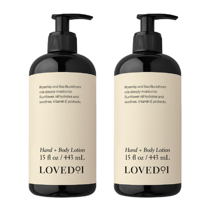 Loved01 Hand & Body Lotion – Fragrance-Free Daily Moisturizer (2-Pack, 15 oz) | John Legend Skincare
