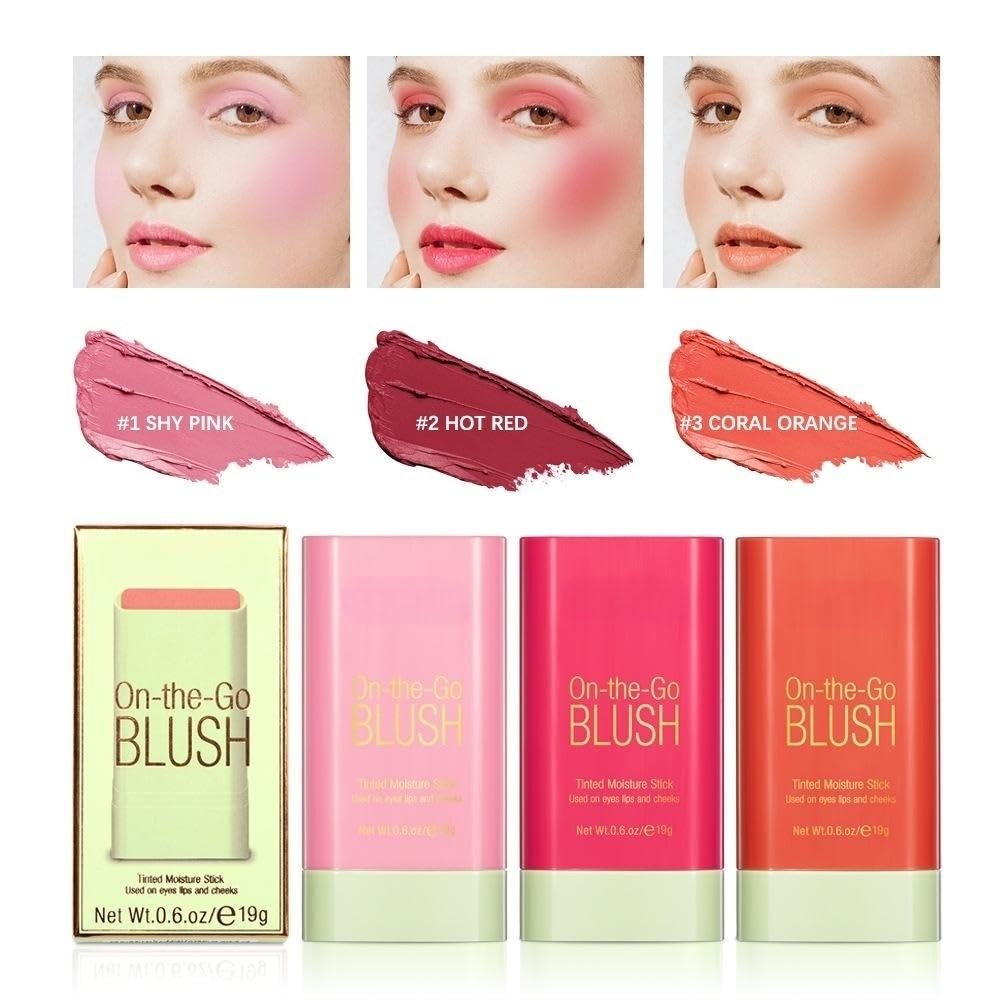 Lovelycat On-the-Go Blush Stick Red – Creamy, Long-Lasting Tint for All Skin Tones, Waterproof