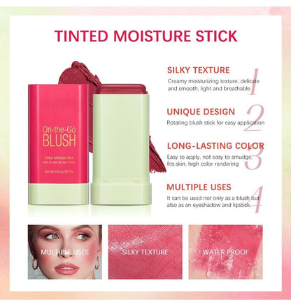 Lovelycat On-the-Go Blush Stick Red – Creamy, Long-Lasting Tint for All Skin Tones, Waterproof