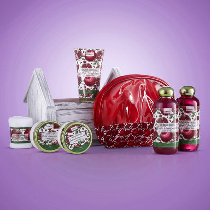 LOVERY Birthday Spa Gift Basket – 8pc Home Spa Set with Exotic Pomegranate