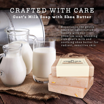 LOVERY Goat Milk Soap 3-Pack – Handmade in USA with Organic Shea Butter