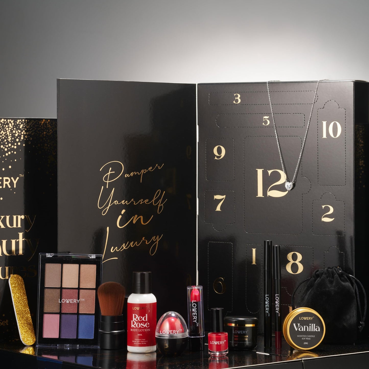 Lovery Birthday Gifts for Her — Beauty Treasures 12 Day Makeup Gift Set
