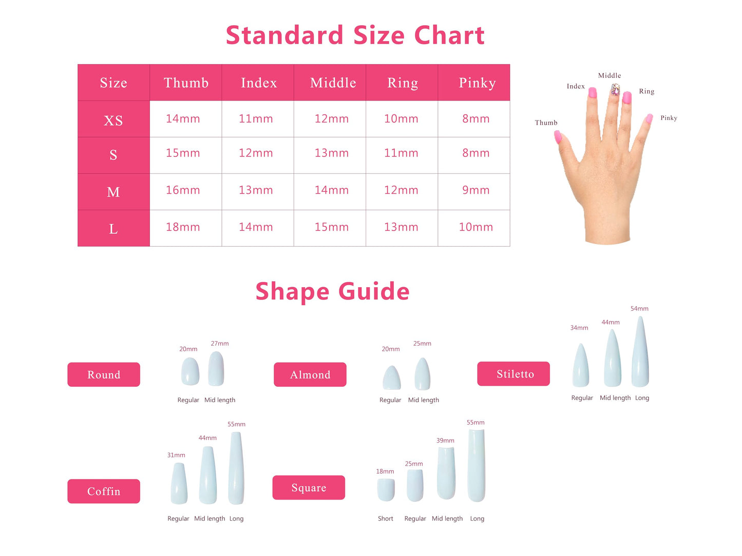 LOVFUL Stardust Gold Rhinestone Press-On Nails – Square Mid Length 1.7in | Reusable Crystal Set