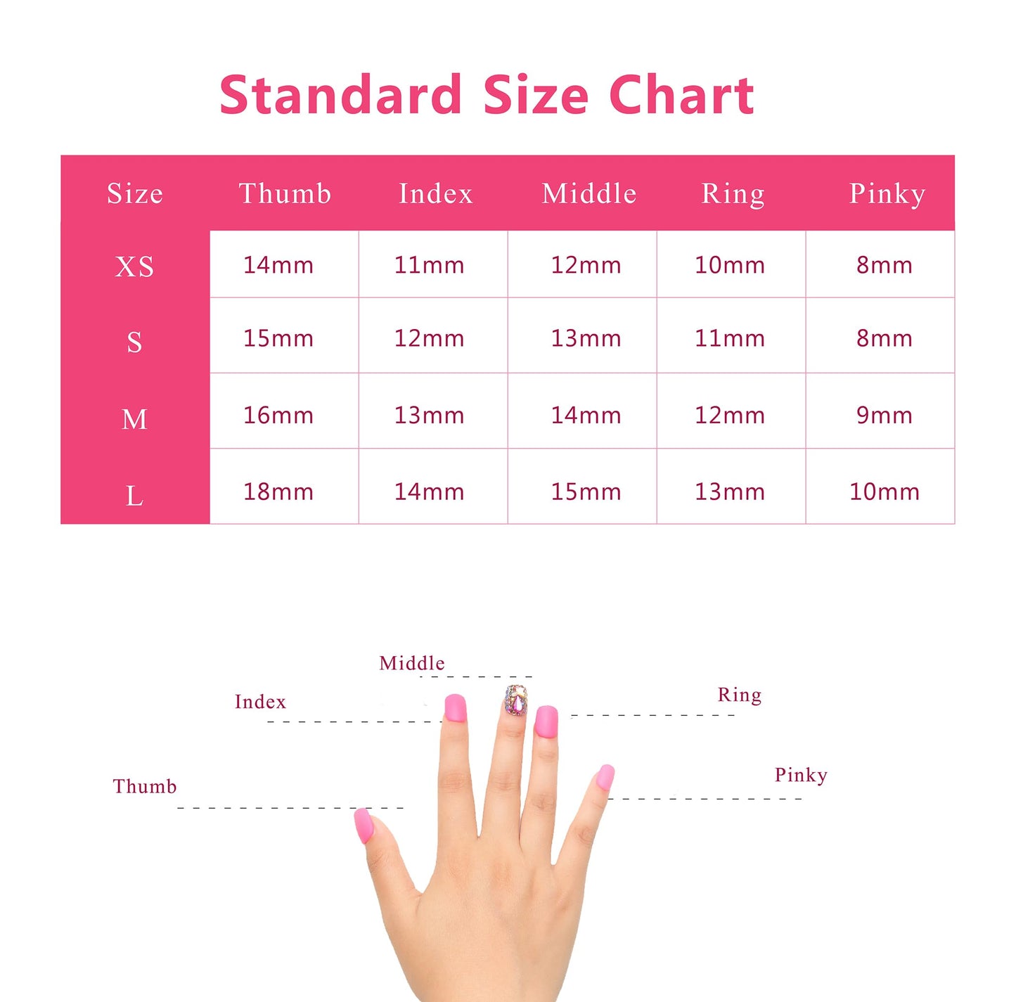 LOVFUL The Sweet Guardian Press On Nails – Full-Cover Crystal, Reusable | Duck Classic 1.3 in