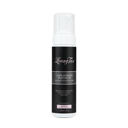 Loving Tan Platinum 2 HR Express Self Tanning Mousse – Darkest Shade Yet, Streak-Free