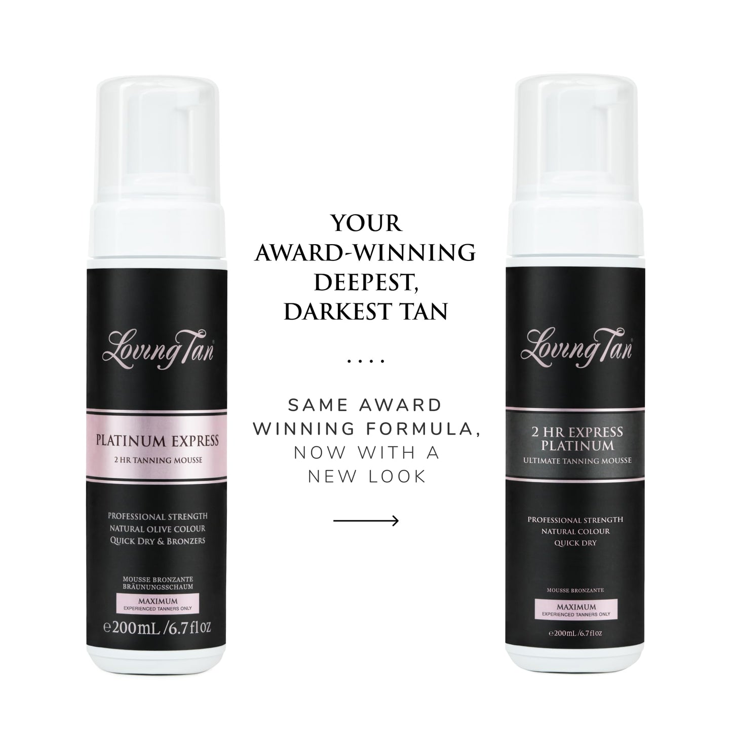 Loving Tan Platinum 2 HR Express Self Tanning Mousse – Darkest Shade Yet, Streak-Free