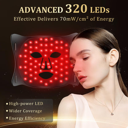 Lovsheme Red Light Therapy Mask for Face – Acne, Wrinkles & Skin Rejuvenation (320 LEDs)