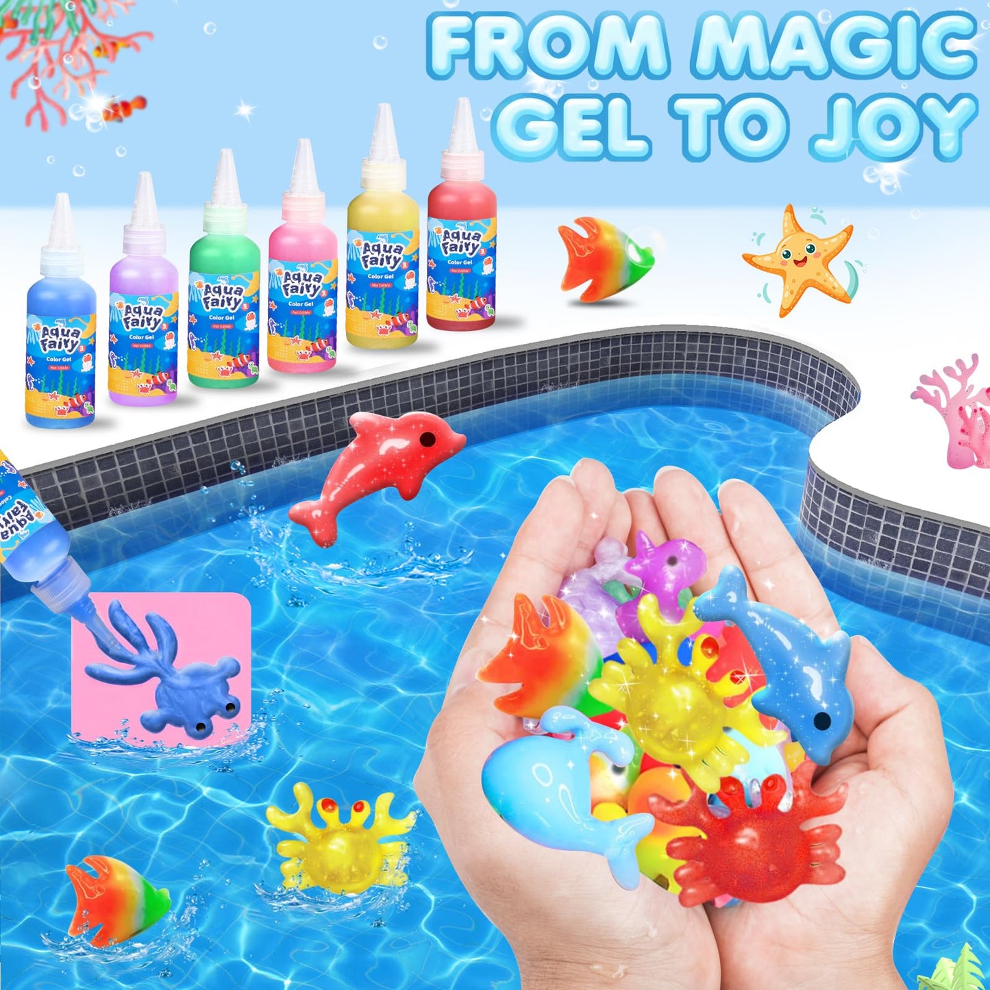 Lovyi Magic Water Elf Toy Kit — DIY Squishy Maker with 18 Gels & 12 Toolings