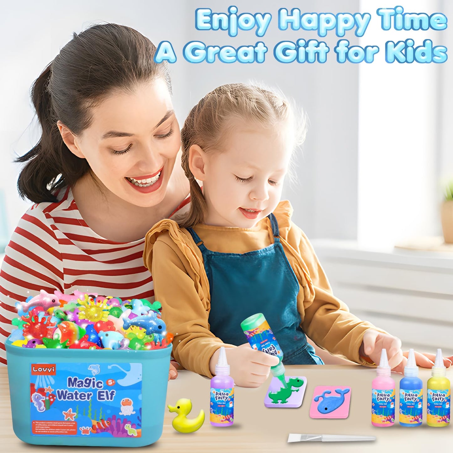 Lovyi Magic Water Elf Toy Kit — DIY Squishy Maker with 18 Gels & 12 Toolings