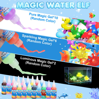 Lovyi Magic Water Elf Toy Kit — DIY Squishy Maker with 18 Gels & 12 Toolings