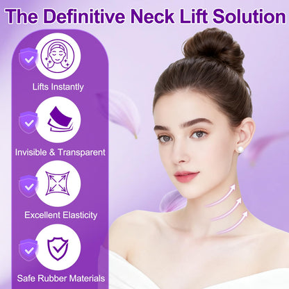Loxbcin Neck Tape Lifting Invisible – 40+4 Strips for Neck & Face Contouring