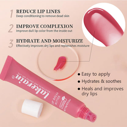LuckNest 3 Color Glossy Lip Balm – Moisturizing, Non-Sticky High-Shine Lip Glow