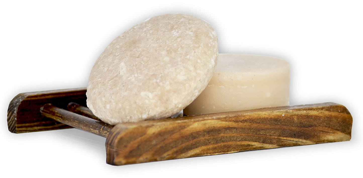 Lulu Candles Jasmine Oud Sandalwood Shampoo & Conditioner Bar Set – Made in USA (3 oz + 1 oz)
