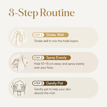 LULUBEU Triple Active Mist – Korean Skincare Glow Spray Serum for Radiant, Dewy Skin