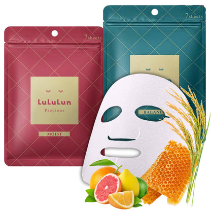 Lululun 14 Sheet Anti Aging Face Mask – Hydration, Collagen & Rice Extract | Japan Skincare