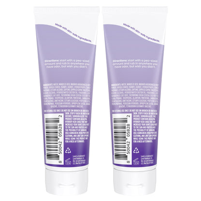 Lume Whole Body Deodorant - Invisible Cream Tube (2-Pack) | 72-Hour Odor Control | Aluminum & Baking Soda Free | Soft Powder