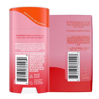 Lume Whole Body Deodorant & Soap – Aluminum-Free, Peony Rose (2.6 oz + 5 oz)
