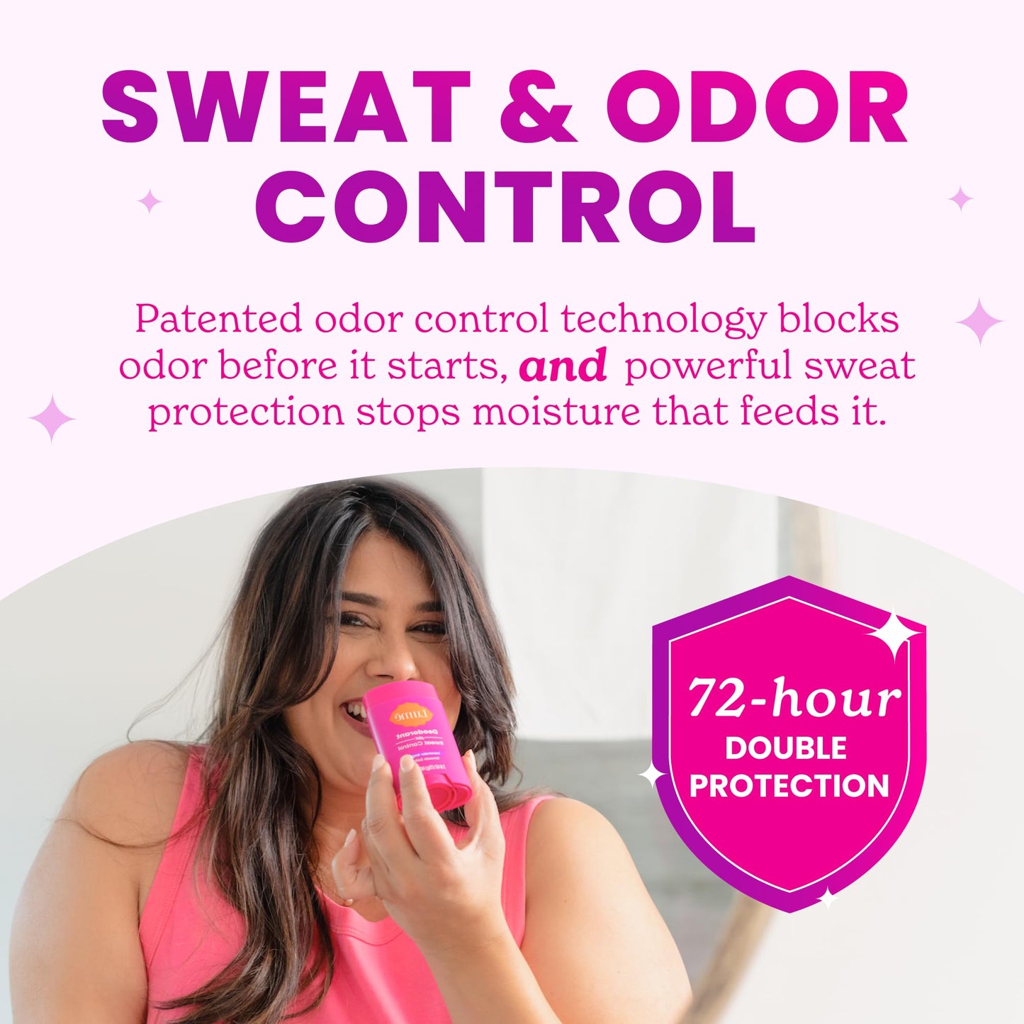 Lume Deodorant Plus Sweat Control – Extra Strength Antiperspirant, 72-Hour Odor & Sweat Protection (2 x 2.6 oz)